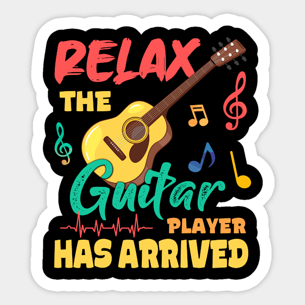 Relax The Guitar Player Guitarist Guitar Lover Music Musical Sticker by paynegabriel